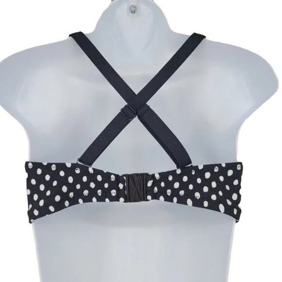 Fantasize Polka Dot Full Coverage Santa Monica Underwire Bikini Top Size 36D - Picture 4 of 4
